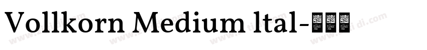Vollkorn Medium ltal字体转换 Vollkorn Medium ltal字体转换